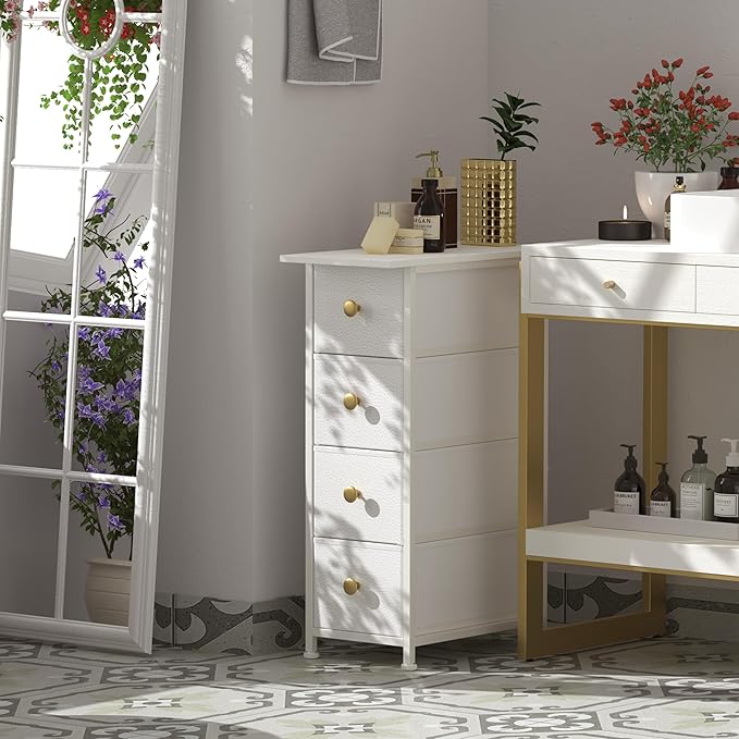 GiftGo Narrow Dresser Cabinet Vertical Slim Dresser Chest of Drawers Skinny