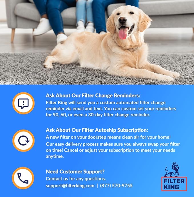 Filter King 6x42x1 Air Filter | 4-PACK | MERV 8 HVAC Pleated A/C Furnace