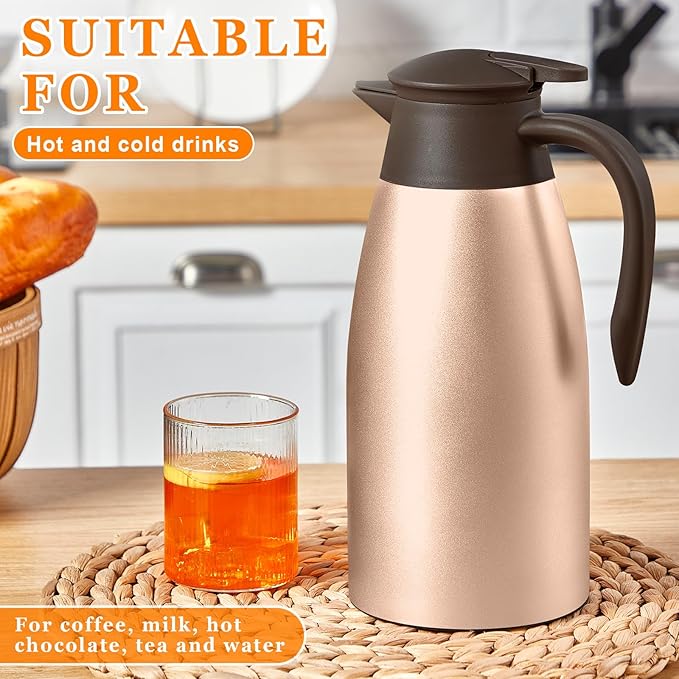 Norme 2 Pcs Thermal Coffee Carafe Insulated Stainless Steel Coffee Carafe