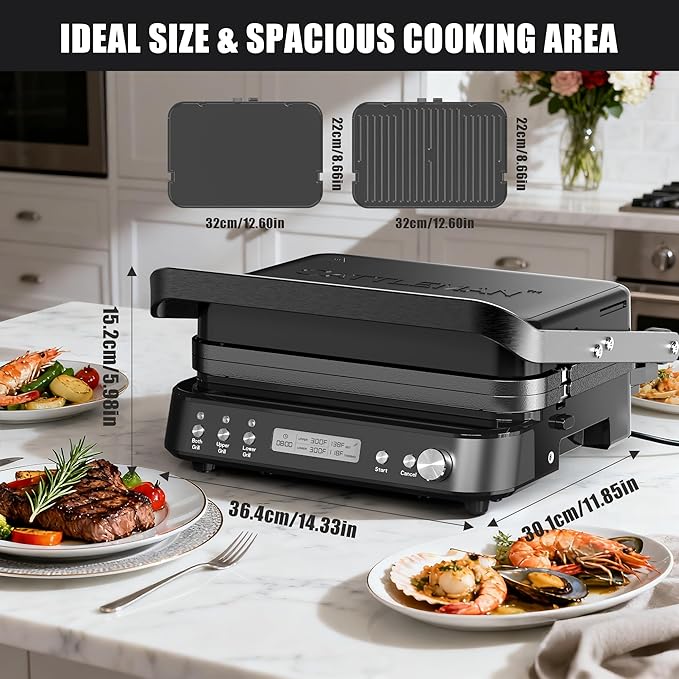 CATTLEMAN Panini Grill Press Sandwich Maker