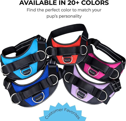 ShawnCo Essential Dog Harness, No-Pull Pet Vest (Midnight,XS) | 3 Leash Clips, Easy On, No-Choke, Reflective, Adjustable Fit, Padded Comfort, Control Handle, For Small, Medium & Large Dogs