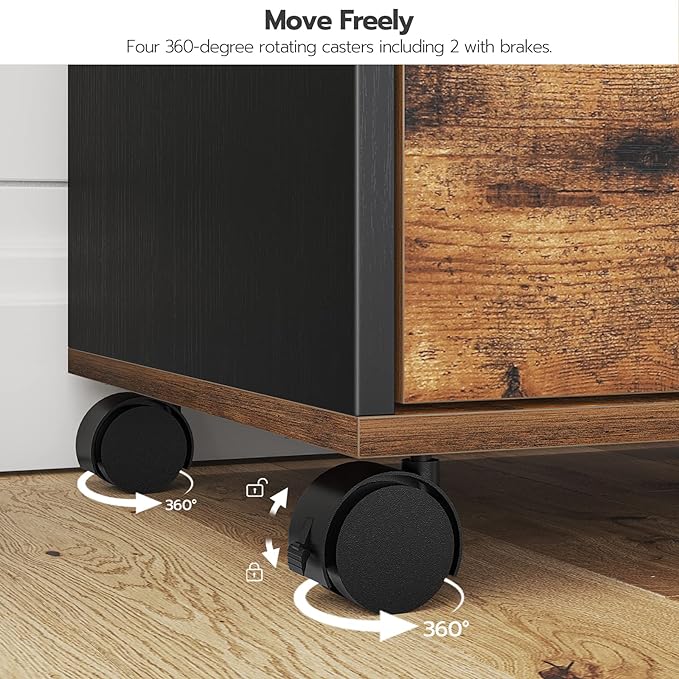 HOOBRO 7-Drawer File Cabinet, Wooden Office Cabinet