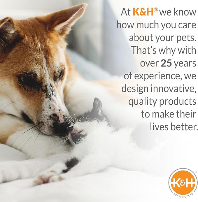 K&H Elevated Dog Bed Pet Cot Pad (Cot Sold Separately), X-Large 50x32 Tan | Pillow-Top Comfort for K&H Extra Large Raised Dog Bed, Soft & Fluffy Fleece, Secure Fit Straps, Machine Washable, Portable