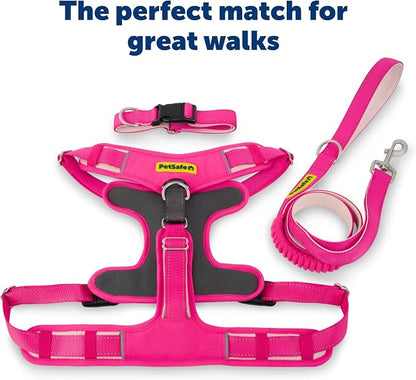 PetSafe Easy Walk Comfort No Pull Dog Harness, Pink, Large | Stops Pulling on First Use with Front Martingale Loop, Full-Body Padding, 5-Point Adjustable Fit