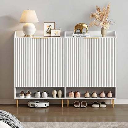 SICOTAS Fluted Shoe Cabinet