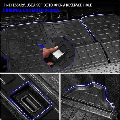 Rongtaod Floor Mats Compatible with 2023 2024 2025 2026 Honda CRV Trunk Liner Cargo Liner Cargo Mat Back Seat Cover Protector CR-V Accessories (Fit Lower Deck,Backrest Mats+Trunk Mat+Floor Mats)