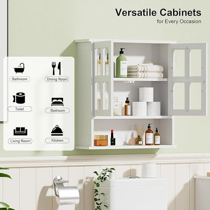 Modern Hanging Bathroom Cabinet, Sturdy Wooden Medicine Cabinet