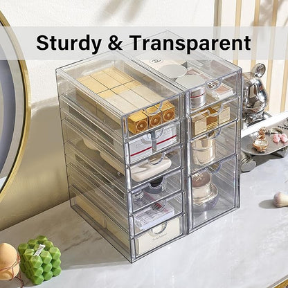 Prsildan Acrylic Drawer Makeup Organizer