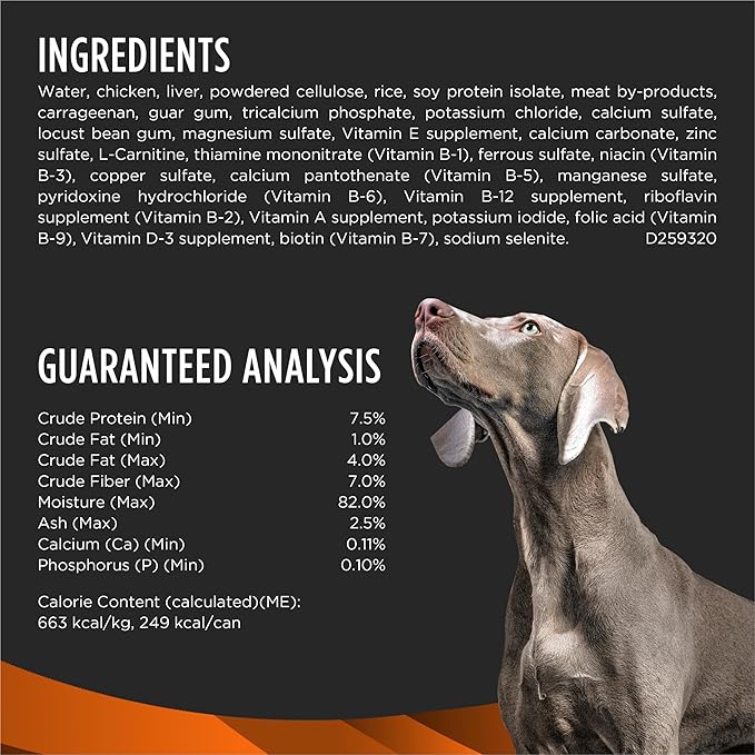 Purina Pro Plan Veterinary Diets OM Overweight Management Canine Formula Dog Food Wet Formula - (Pack of 12) 13.3 oz. Cans