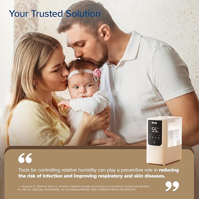 LEVOIT Humidifiers for Bedroom Home, Smart Warm and Cool Mist Air Humidifier