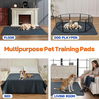 Sunsleek Reusable Puppy Pads 24"x 36" 2 Pack Washable Non-Slip Dog Pee Pads | Super Absorbent, Dog Pee Pads for Crate, Playpen, Floor, Waterproof Pet Training Mats for Whelping Pads & Incontinence