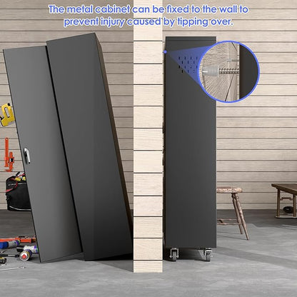 SUXXAN Broom Closet Storage Cabinet