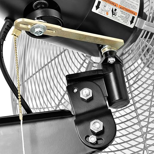 Global Industrial Deluxe Wall Mount Fan, Fixed and Oscillating Head, 3 Speed