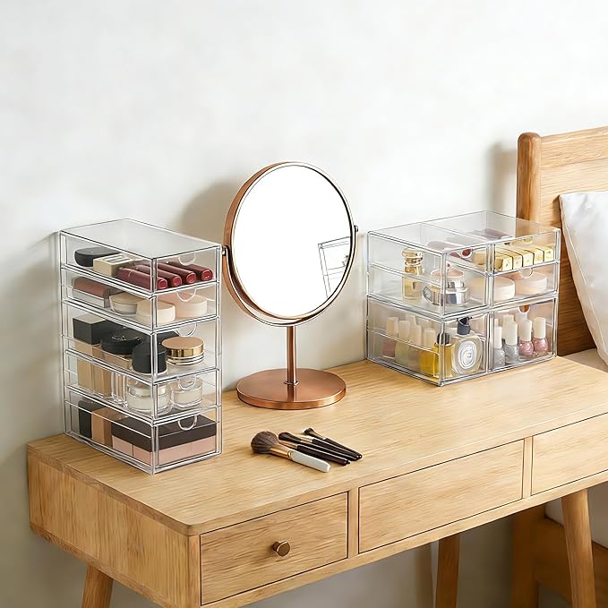 Prsildan Acrylic Drawer Makeup Organizer