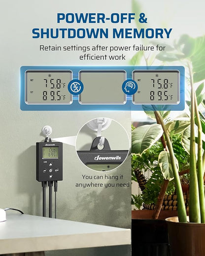 DEWENWILS Digital Temperature Controller Thermostat Outlet