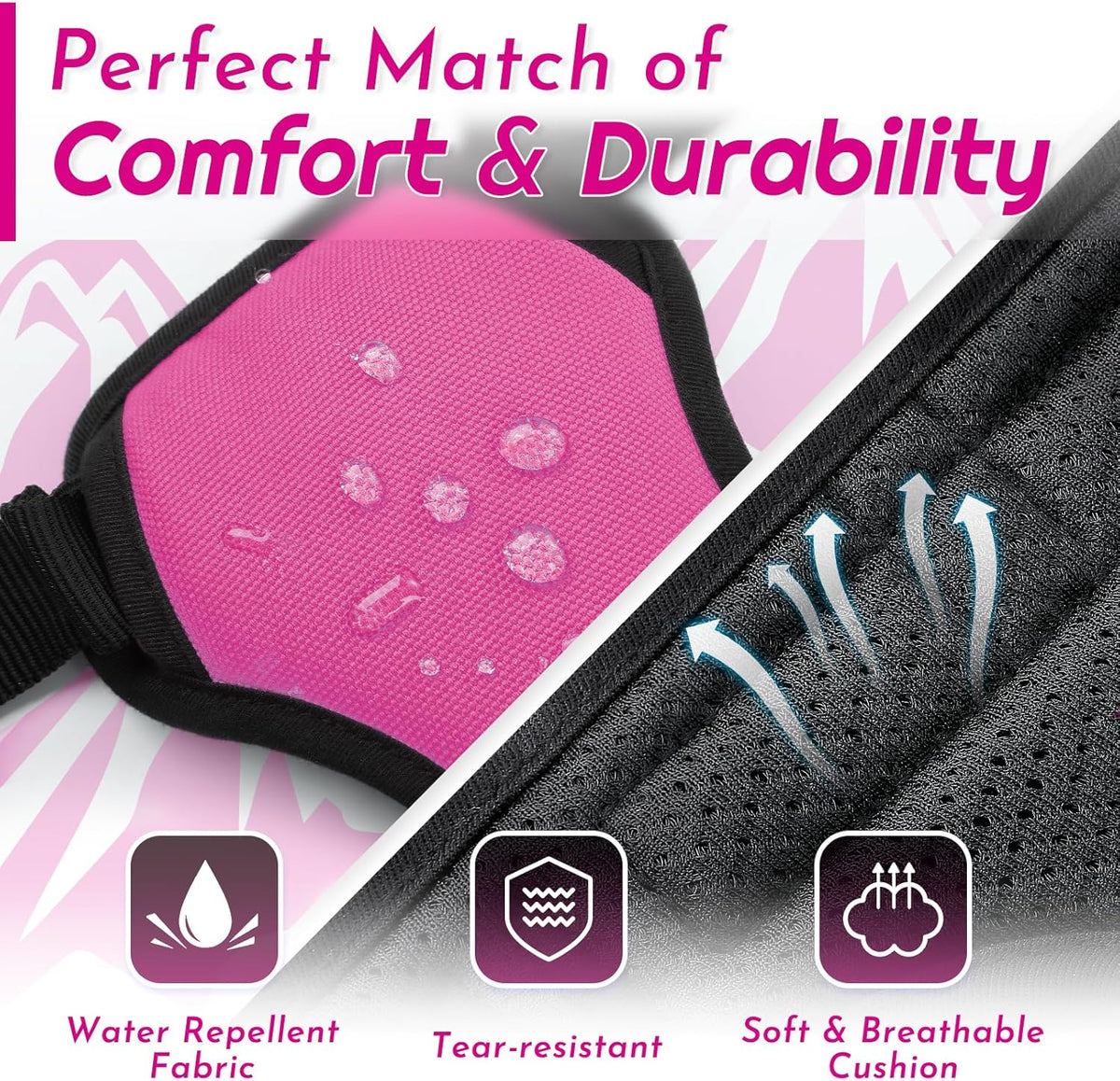 Eagloo Dog Harness Large Breed, No Pull Service Vest with Reflective Strips and Control Handle, Adjustable and Comfortable for Easy Walking, No Choke Pet Harness with 2 Metal Rings, Rose Red, XL