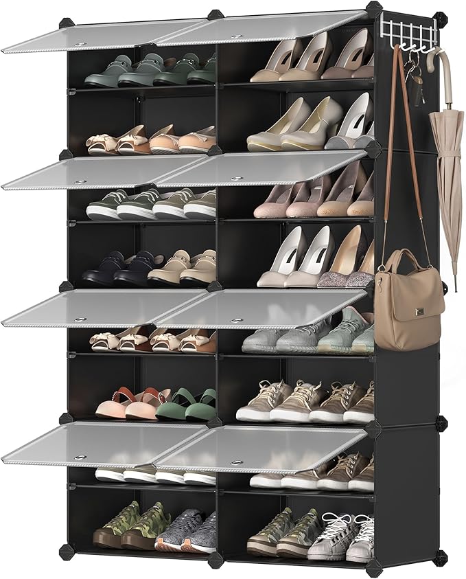 SONGMICS Shoe Rack Organizer, 8-Tier Shoe Storage Cabinet