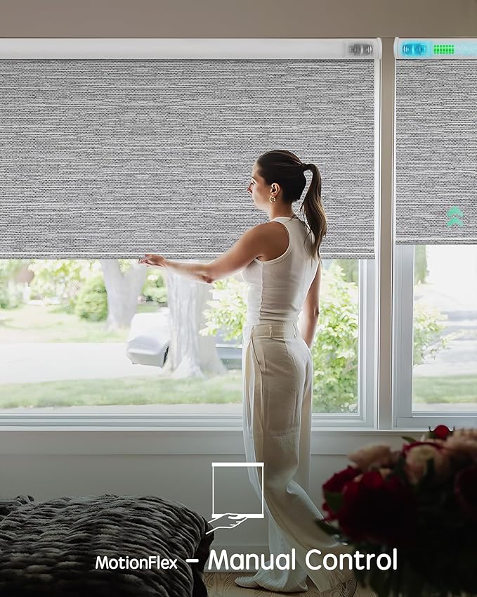 Yoolax Motorized Shades Dual Control, MotionFlex Motorized Roller Shades