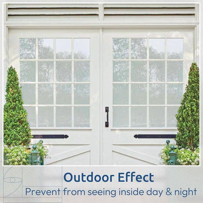 rabbitgoo Window Privacy Film, Non-Adhesive Frosted Glass Window Film for Bathroom, Static Cling Heat Blocking Stickers for Home Indoor Opaque Frosting Coverings House Tint, Matte White 29.5" x 157"