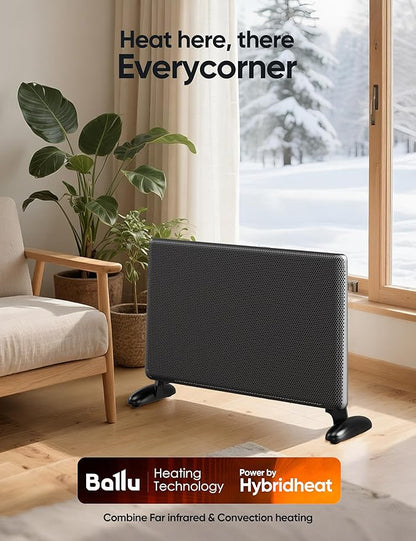 Ballu Mica Infrared Space Heater Large Room, Panel Heater