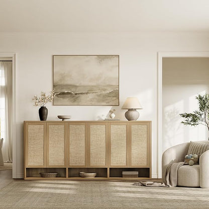 SICOTAS Rattan Shoe Storage Cabinet