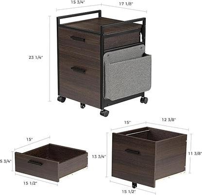 EUREKA ERGONOMIC 2-Drawer Mobile File Cabinet