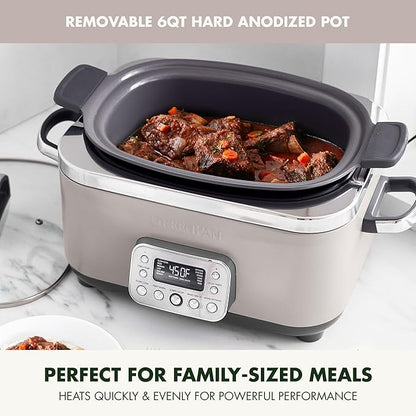 GreenPan Elite 14-in-1 Programmable 6QT Electric Slow Cooker, Dishwasher Safe