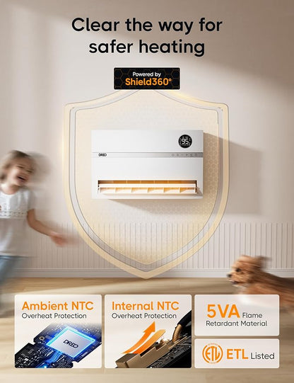 Dreo Smart Wall Heater, Electric Space Heater