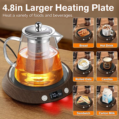 Kepwam Coffee Mug Warmer – 55W Fast Heating Coffee Warmer, 3 Temperature