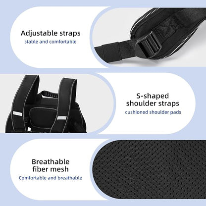 Wakytu Dog Backpack Carrier for Dogs,Dog Lift Harness | Adjustable Padded Breathable Straps for Dogs, Disabled, Joint Injuries, Arthritis,M