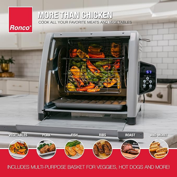 Ronco 6000 Platinum Series Rotisserie Oven, Digital Display, 12-Pound Capacity