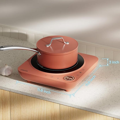 CIARRA CATIH1A-O Portable Induction Cooktop, Slim Single Electric Countertop