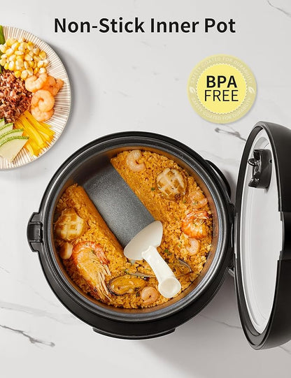 COMFEE' Rice Cooker, 14-in-1 Stainless Steel Multi Cooker, Slow Cooker
