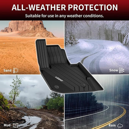 LASFIT Floor Mats for BMW 5 Series G30 2017-2023, Custom Fit TPE All Weather Car Liners 1st & 2nd Row Mat for BMW 530i, 530e, 540i, M550i xDrive, 540d xDrive, Black
