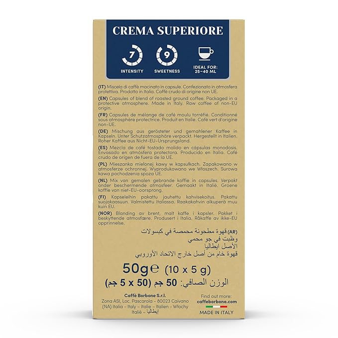 Caffè Borbone Crema Superiore Aluminum Capsules Compatible