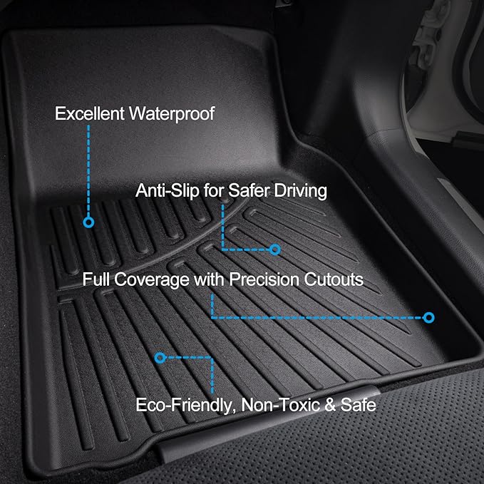 Floor Mats & Trunk Mat Fit for 2025 2026 KIA K4,All Weather Protection TPE, Anti-Slip Floor Mats & Cargo Liner 2025 for KIA K4 Accessories