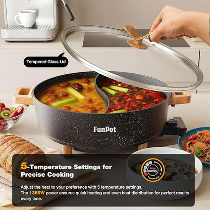 Electric Twin Compartment Hot Pot