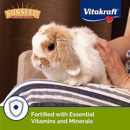Vitakraft Sunseed Vita Prima Daily Adult Rabbit Food 8 lb Bag with Timothy Hay Pellets Vegetables and Fruits Providing Wholesome Daily Nutrition for Happy Healthy Rabbits