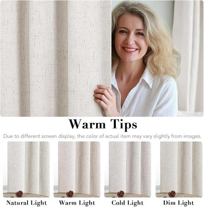 H.VERSAILTEX Linen Curtains 100% Blackout Curtains