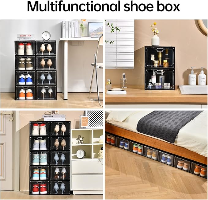 12 Pack Large Shoe Storage Box, Shoe Containers