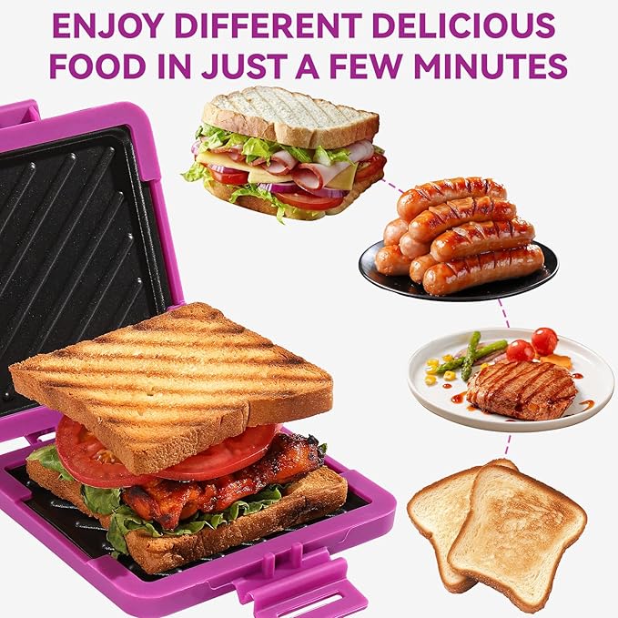 Microwave Toastie Sandwich Maker, Nonstick Plate Panini Maker, Versatile