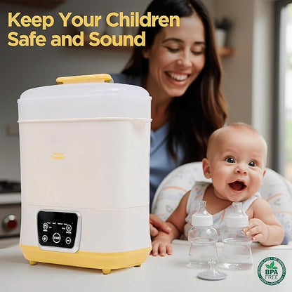 6-in-1 Electric Bottle Sterilizer and Dryer, Use as Baby Bottle Warmer