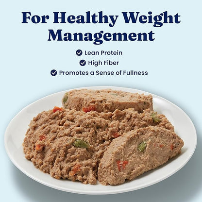 Solid Gold Weight Management Dog Food Wet - High Fiber Grain Free Dog Food Wet Recipe w/Real Chicken, Sweet Potato & Green Beans - Healthy Weight & Gut Health Support for Dogs - 6ct/12.5oz Cans