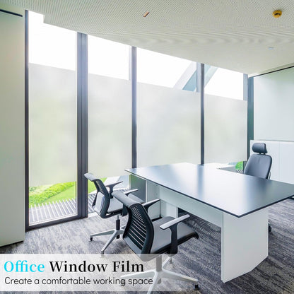 Niviy Etched Privacy Window Film Frosted Glass Static Cling Non Adhesive Window Frost Film for Home Office, 35.4 inch x 118 inch