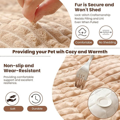 Couch Cover for Dogs Washable, Non Slip Couch Covers for Sofa Pet Friendly, Couch Cushion Covers for Dog, Thick, Soft for Sofa Protector (Camel, 23.6" x 47.2"/60 x 120cm)
