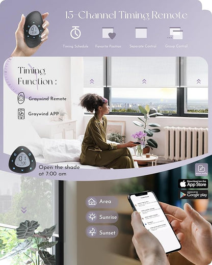 Graywind Motorized Solar Shades Compatible