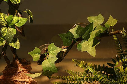 AQUA KT Reptile Corner Branch Terrarium Plant Decoration with Suction Cup for Amphibian Lizard Snake Climbing