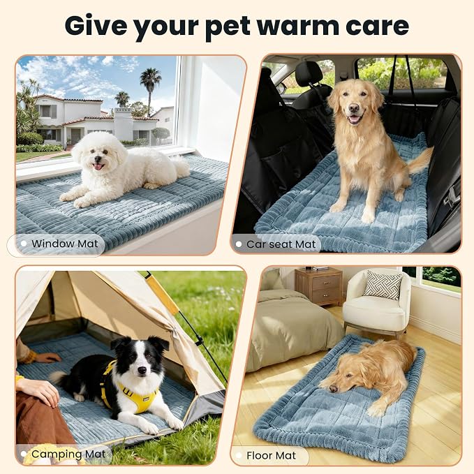 Couch Cover for Dogs Washable, Non-Slip Pet Couch Covers for Sofa, Fuzzy Dog Couch Cover Blanket, Thick, Soft, Plush Couch Cushion Covers for Sofa Protector(Blue Gray, 23.6" x 47.2"/60 x 120cm)