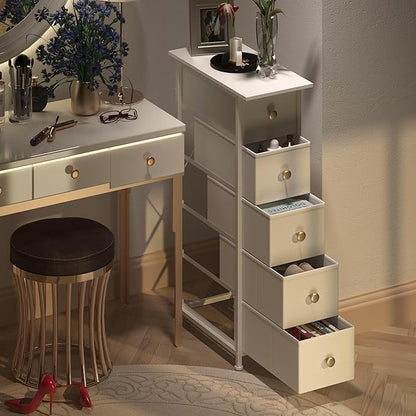 GiftGo Narrow Dresser Cabinet Vertical Slim Dresser Chest of Drawers Skinny
