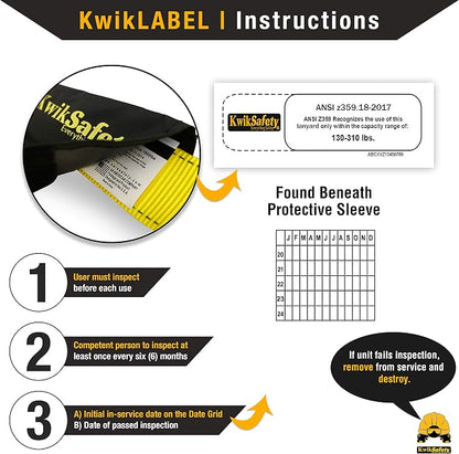 KwikSafety - Charlotte, NC - Dolphin Dorsal [2 Pack] 18" D-Ring Extender ANSI Tested OSHA Compliant Safety Harness Extension Lanyard Safety D Ring PPE Construction Roofing Fall Arrest Gear